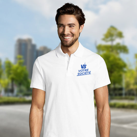 polo blanc coton 190g/m personalisé