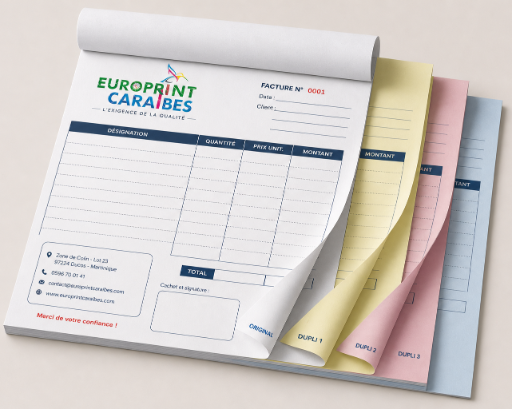 Carnets autocopiants tripli ou Dupli